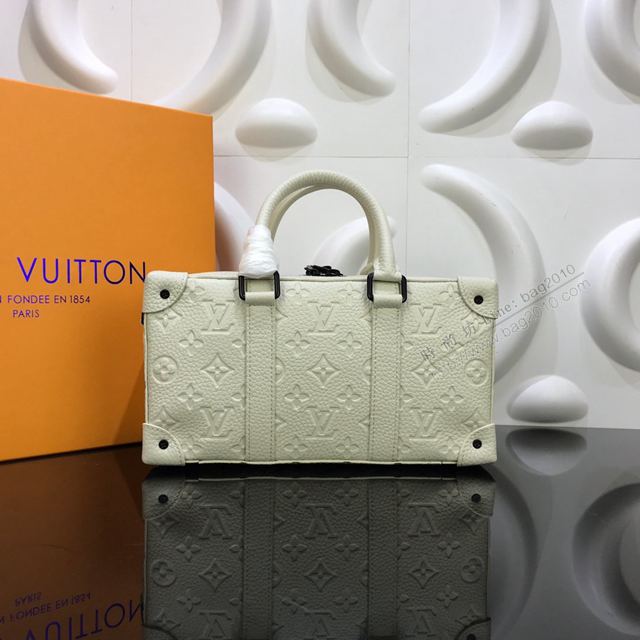 LV包 LV男包 M44483 白色牛皮圧花紋 2020ss men’s走秀款 LV手提斜背包  ydh3148